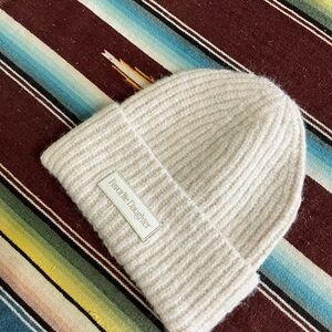 Favorite Daughter cream white beanie